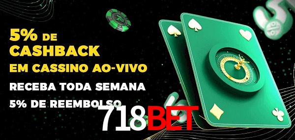Promoções do cassino ao Vivo 718bet